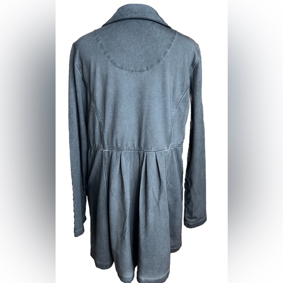 SOFT SURROUNDINGS Pressley Burnished Topper Jacket In Washed Gray Size Large - Picture 6 of 9